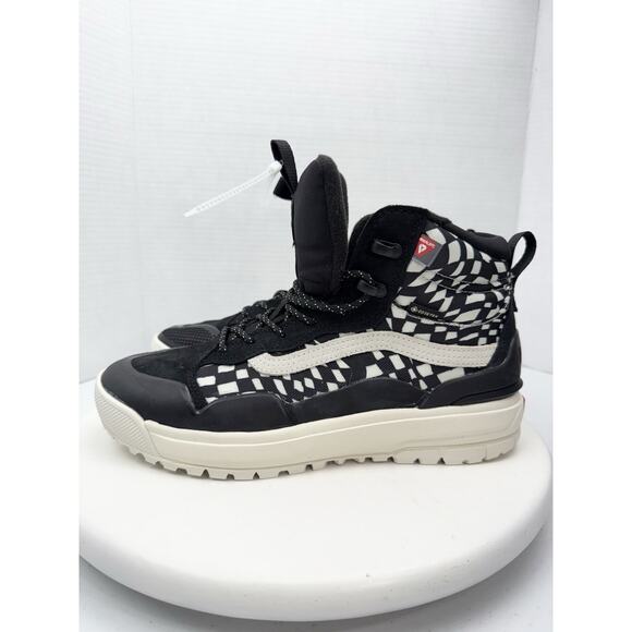 Vans UltraRange EXO Hi GORE-TEX MTE-2 Mens Size 8.5 Black Warped Check Sneakers - Picture 1 of 14